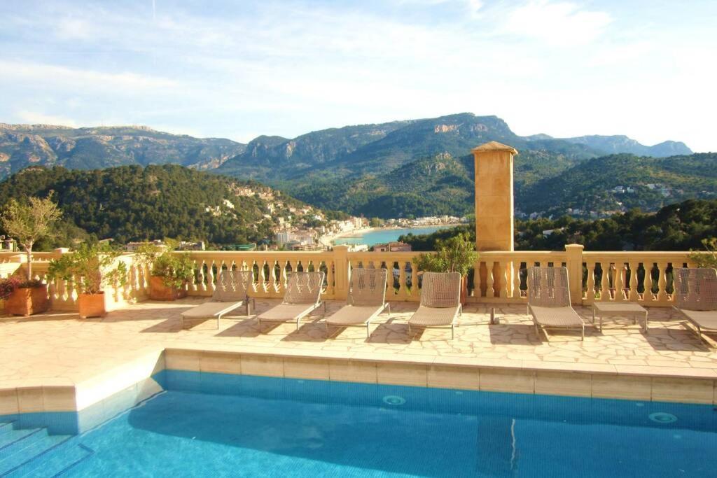 Apartamento En El Puerto De Soller Con Gran Terraza Privada Y Vistas Al Mar. Piscina Comunitaria. Localizado En Un Zona Tranquila Y Muy Soleada. Wifi Gratis Disponible. Parking. Apartment Exterior photo